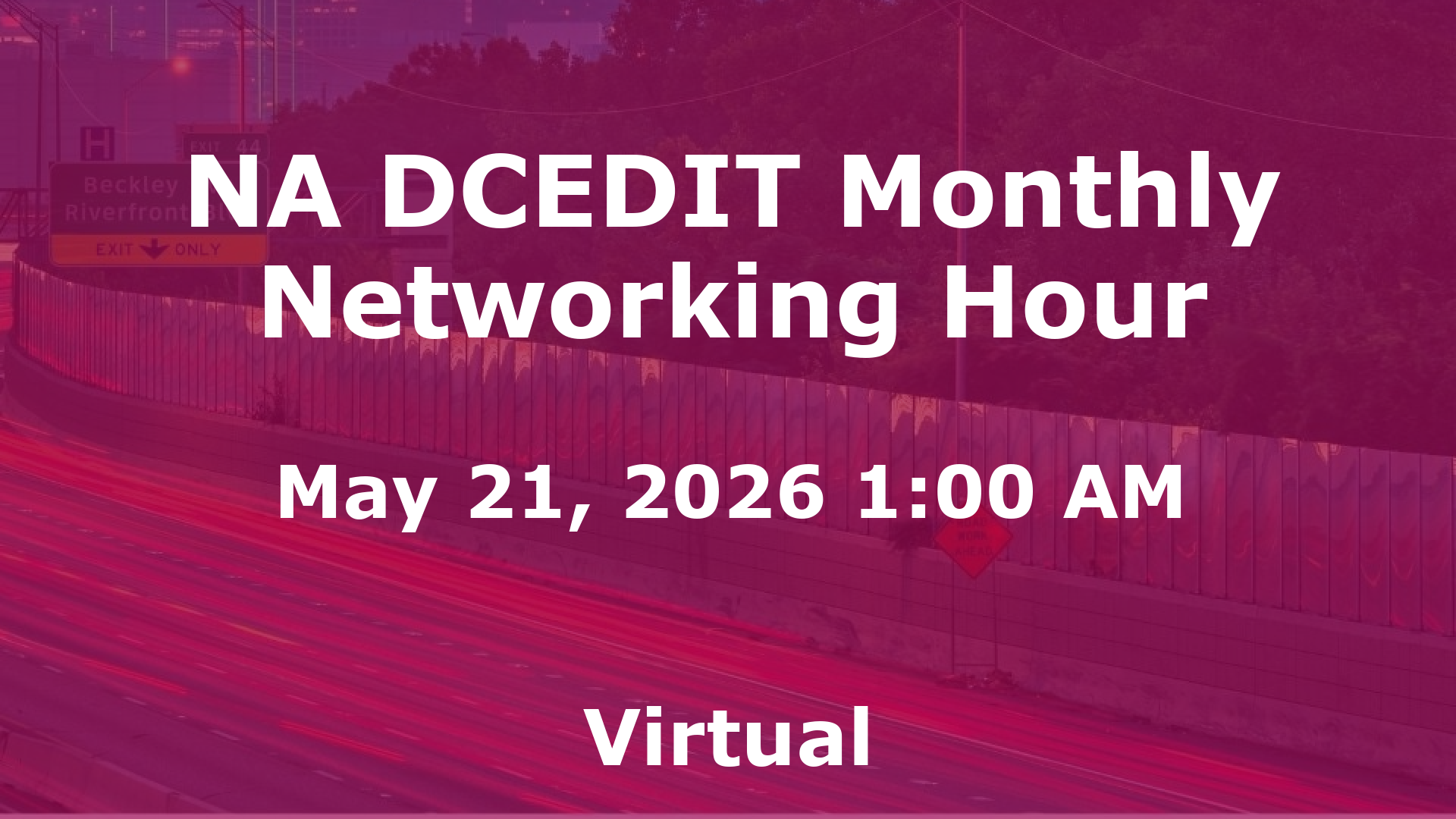 NA DCEDIT Monthly Networking Hour event image